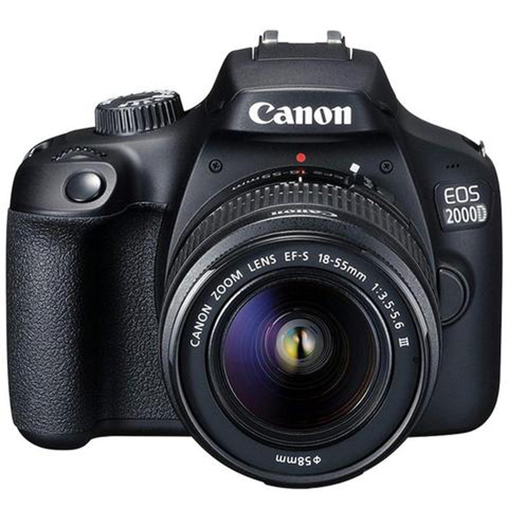 Canon EOS 2000D / Rebel T7 24.1MP CMOS 1080p DSLR Camera + EF-S 18-55mm f/3.5-5.6 Lens (Intl Model)
